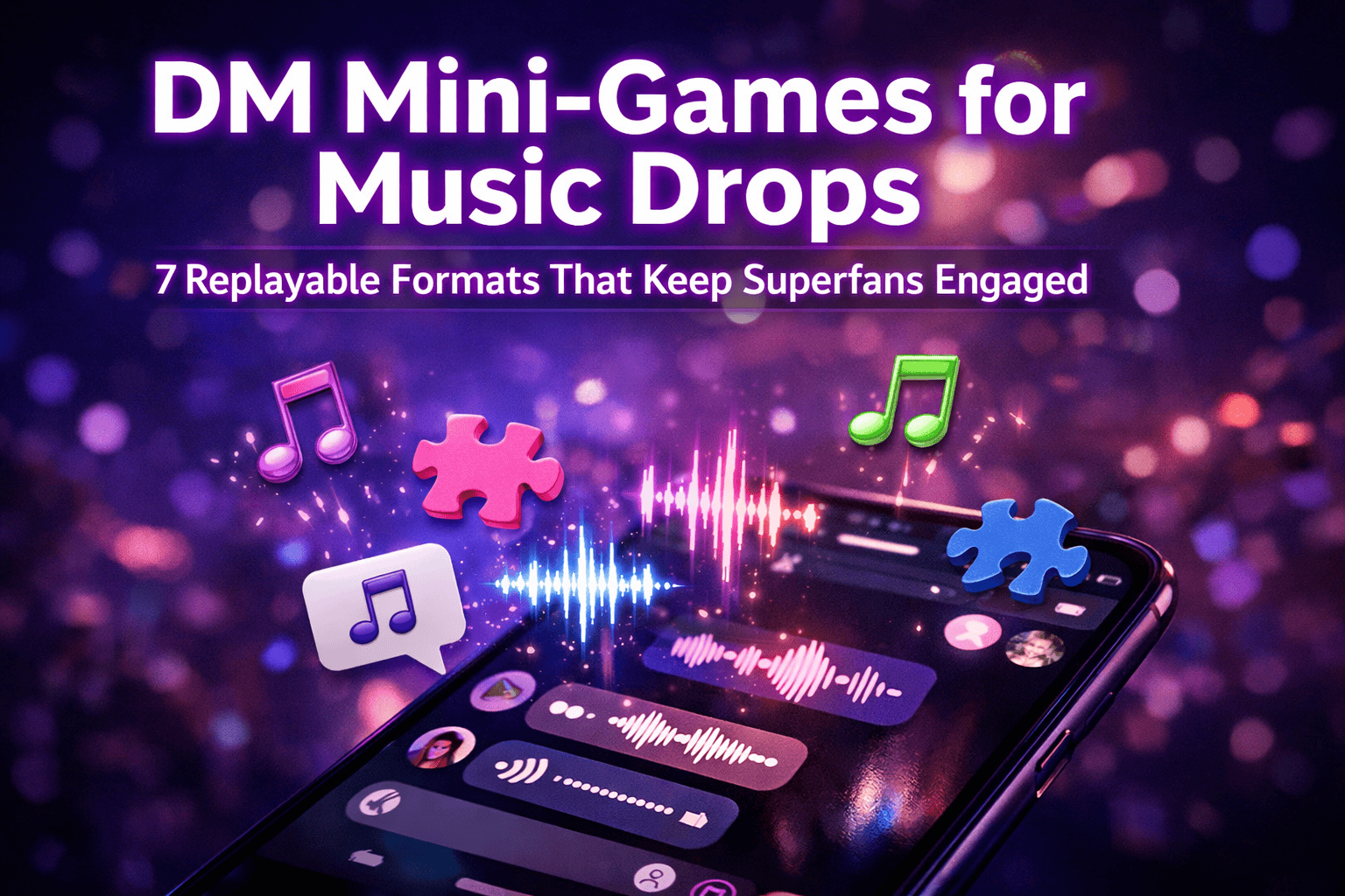 DM Mini-Games for Music Drops: 7 Replayable Formats That Keep Superfans Engaged Between Releases